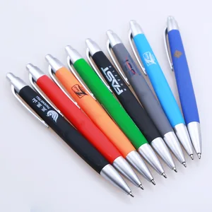 High Quality Customized Hotel Ballpoint Pen 1.0mm Low MOQ Black Rubber-Coated Plastic with Custom Logo Promotional Gift