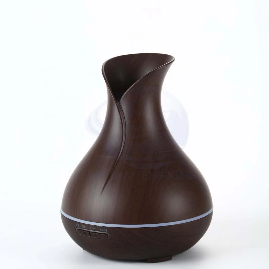 Air Diffuser Wood Grain Home Bedroom Hotel Ultrasonic Essential Oil Spray Humidifier Mute Fog Capacity Light 4