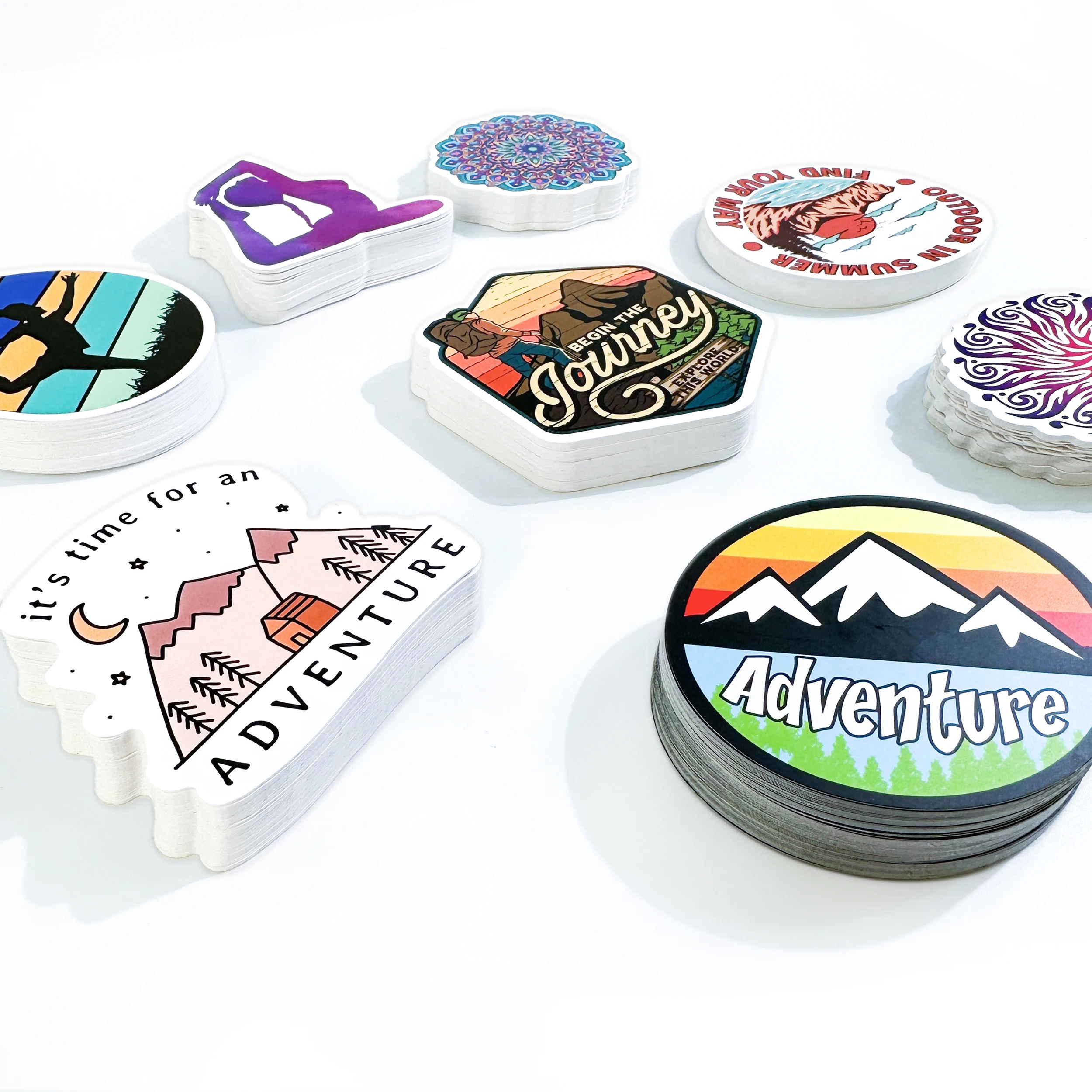 Custom Personalized Adhesive Vinyl Waterproof Stickers Individual Die Cut Logo Label for Promotion Cartoon Sticker