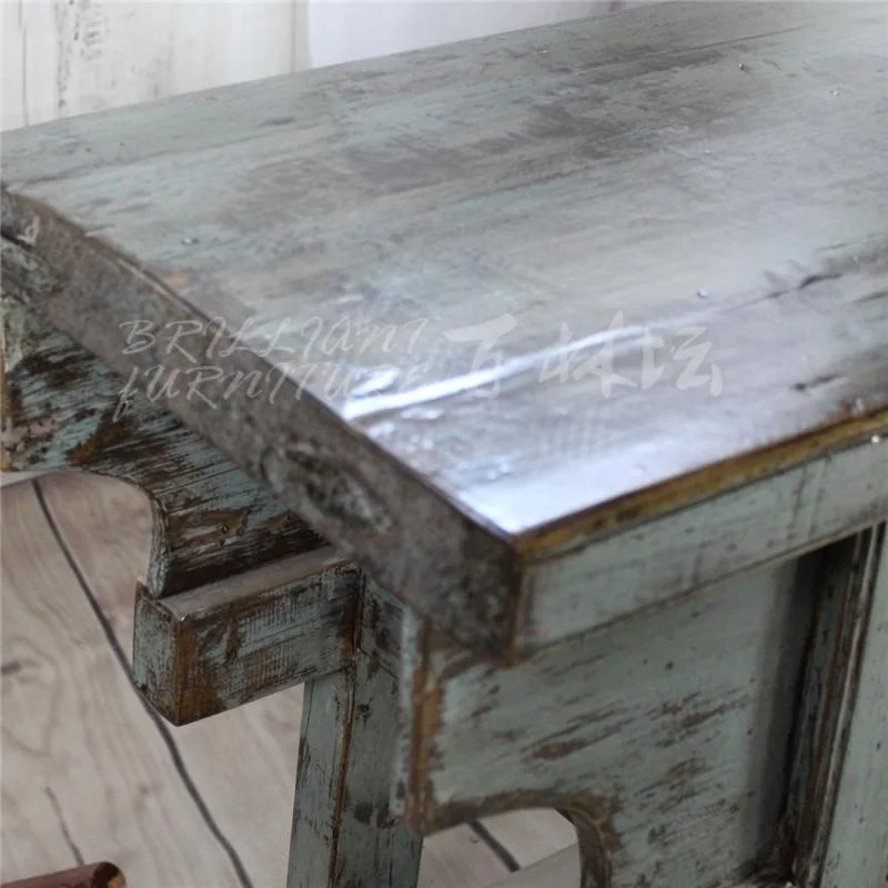 Entryway Classic Country Style Alter Table Vintage Antique Reproduction Distressed Reclaimed Wood Console Table