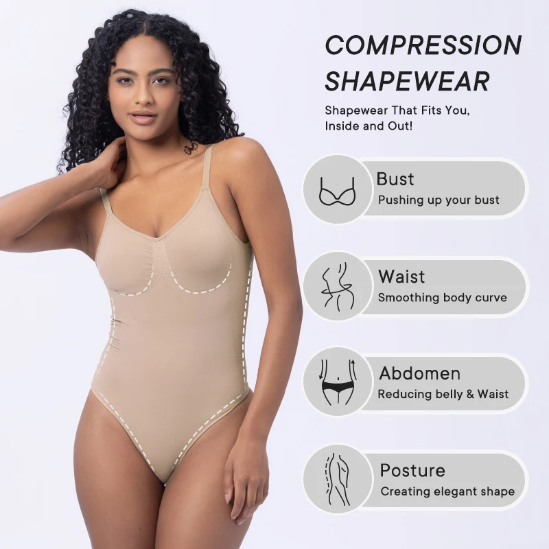 1pc Women's Seamless Shapewear Backless Dress For Tummy Control And Butt Lifting main image 0