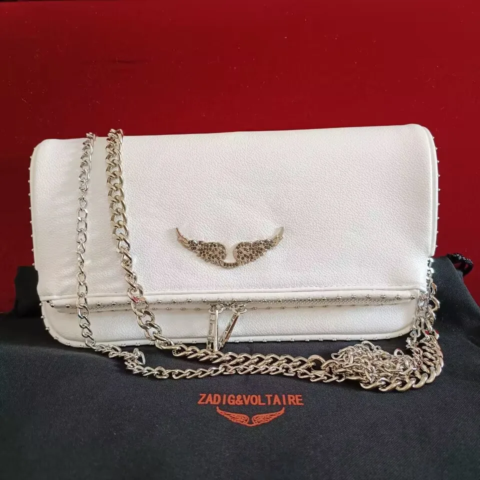 Spain Silver Wing Designer Chain Shoulder Bag for Women