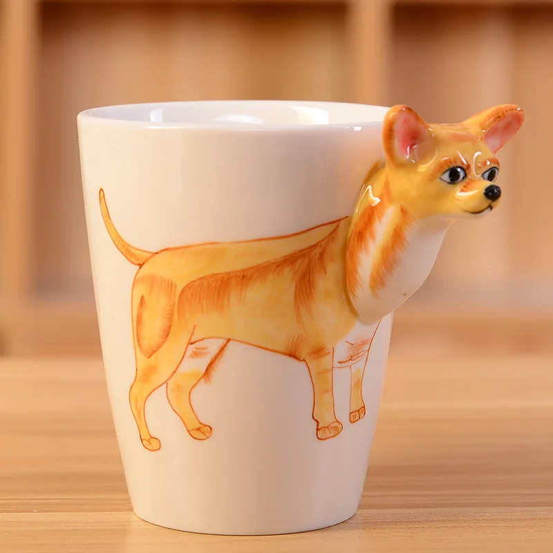 3d dog mug