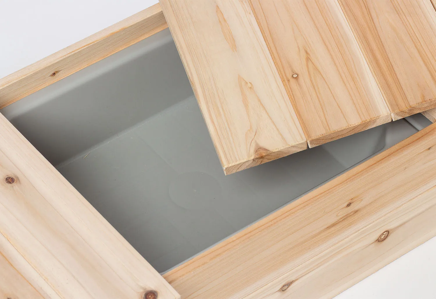 Large Unisex Wooden Waterproof Cover Kids Sandpit Benches and Two Storage Buckets Sandbox  for Indoor and Outdoor Use
