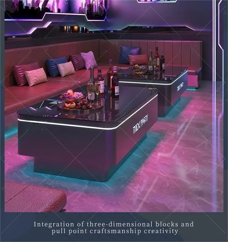 Прохладный бар мебель/ночной клуб/светодиодный кубический стол кальян мебель для гостиной диван набор столов