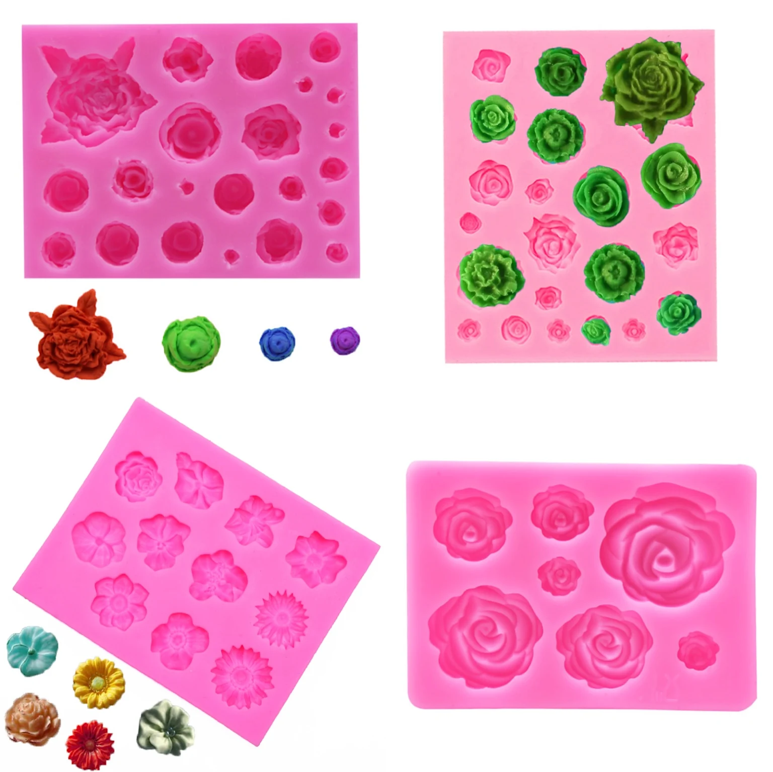 3D Rose Flower Silicone Fondant Mold Cake Decor Chocolate C2P2 SELL Mould S8J6 