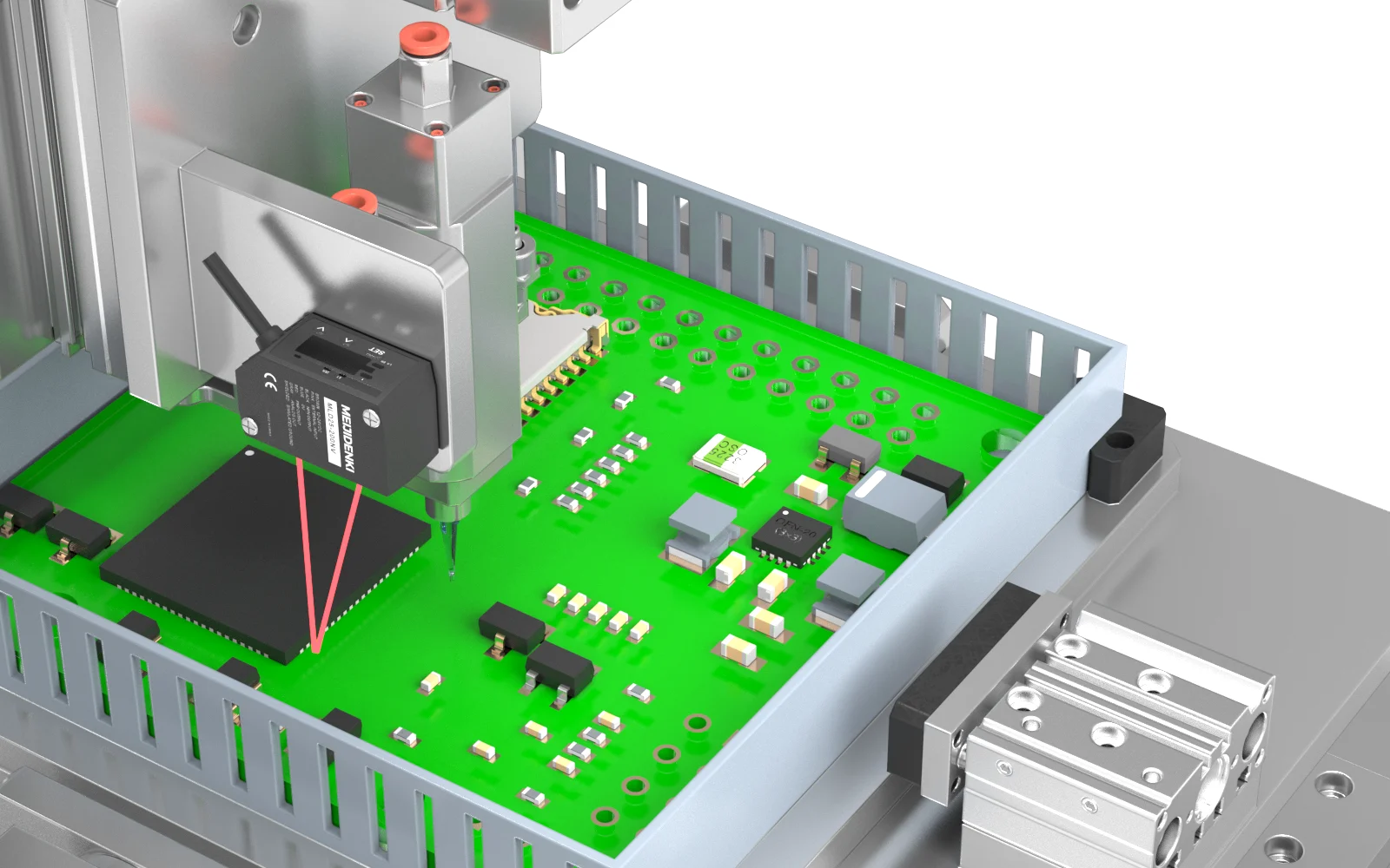 Sensor de desplazamiento láser AkuSense MLD25 NPN PNP RS-485 IP67