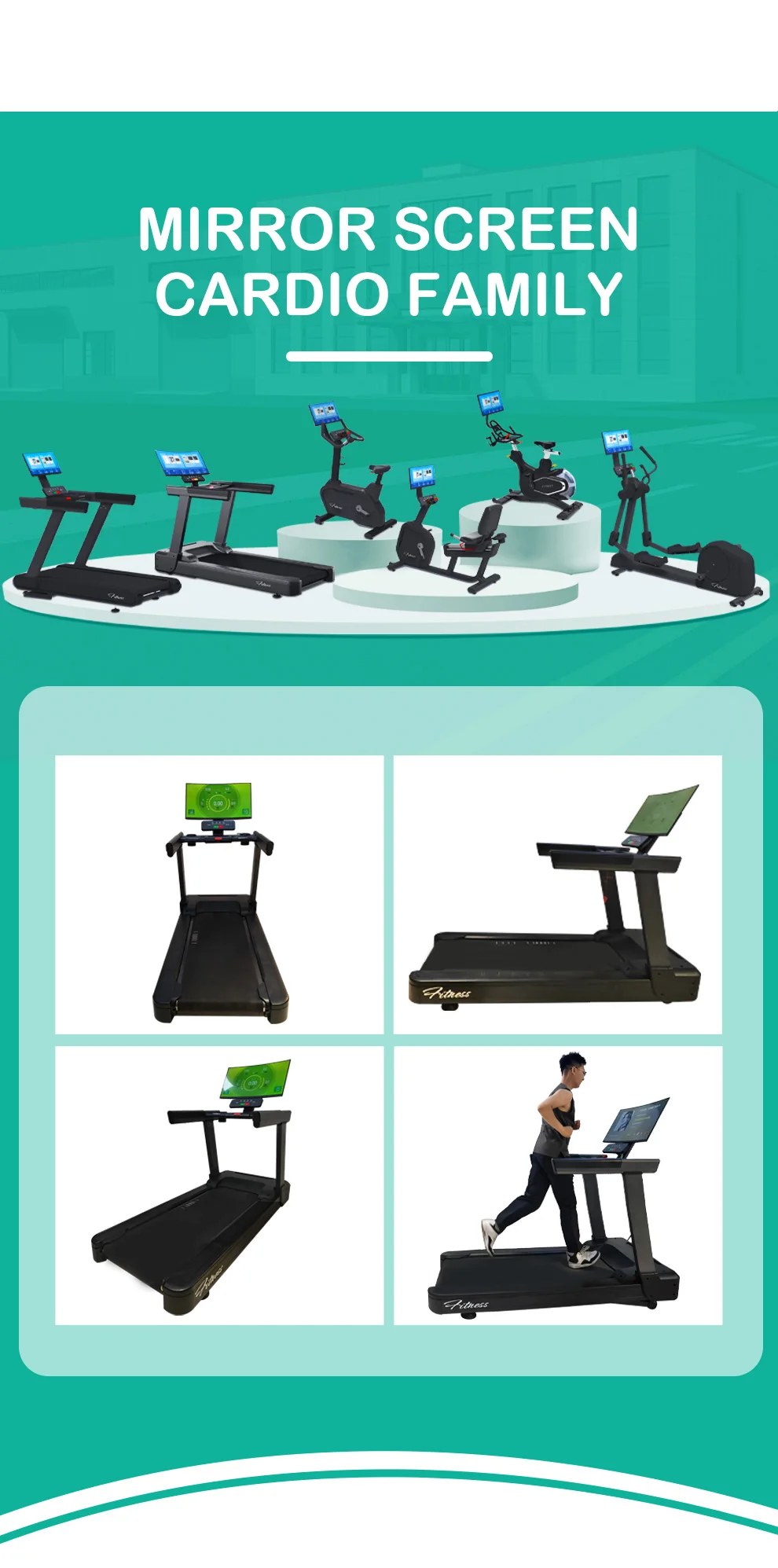 2024 LZX Commercial Treadmill - Fitness & Screen Projection