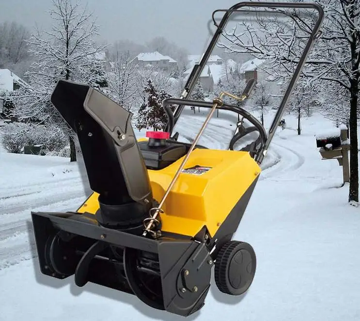 Push Full Gear Gasoline Snowplow 6.5 Hp Snow Throwing Machine Snow Road