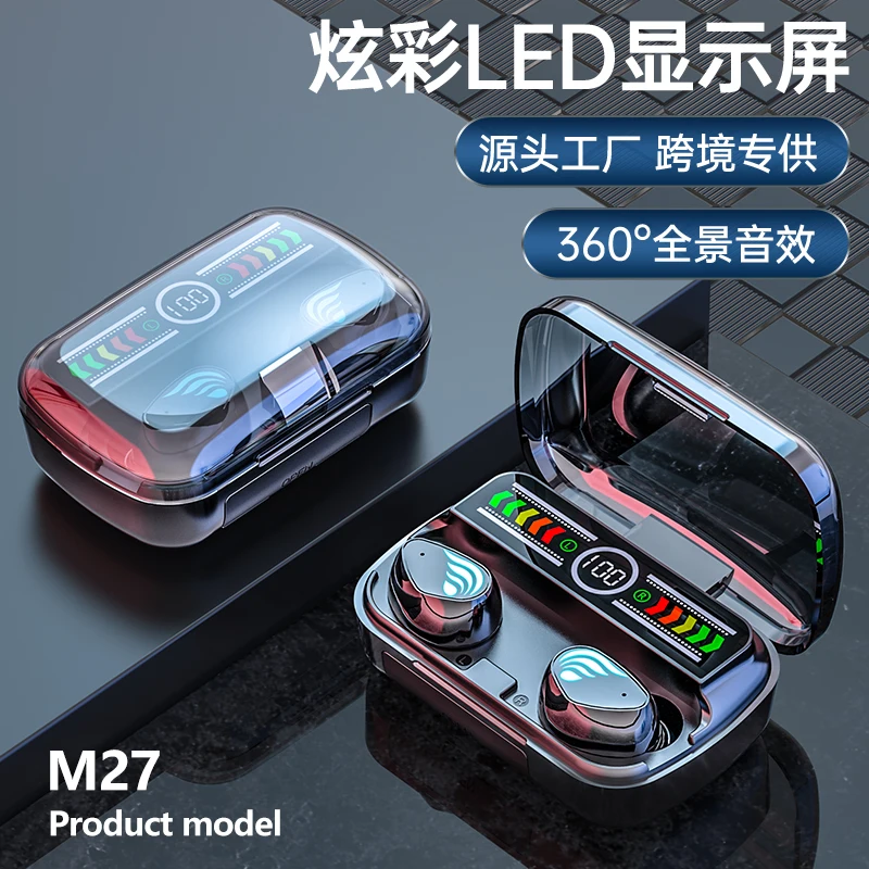 M27 Tws Gaming Earbuds True Wireless Earphone in Ear Sports M27 Wireless Earbuds