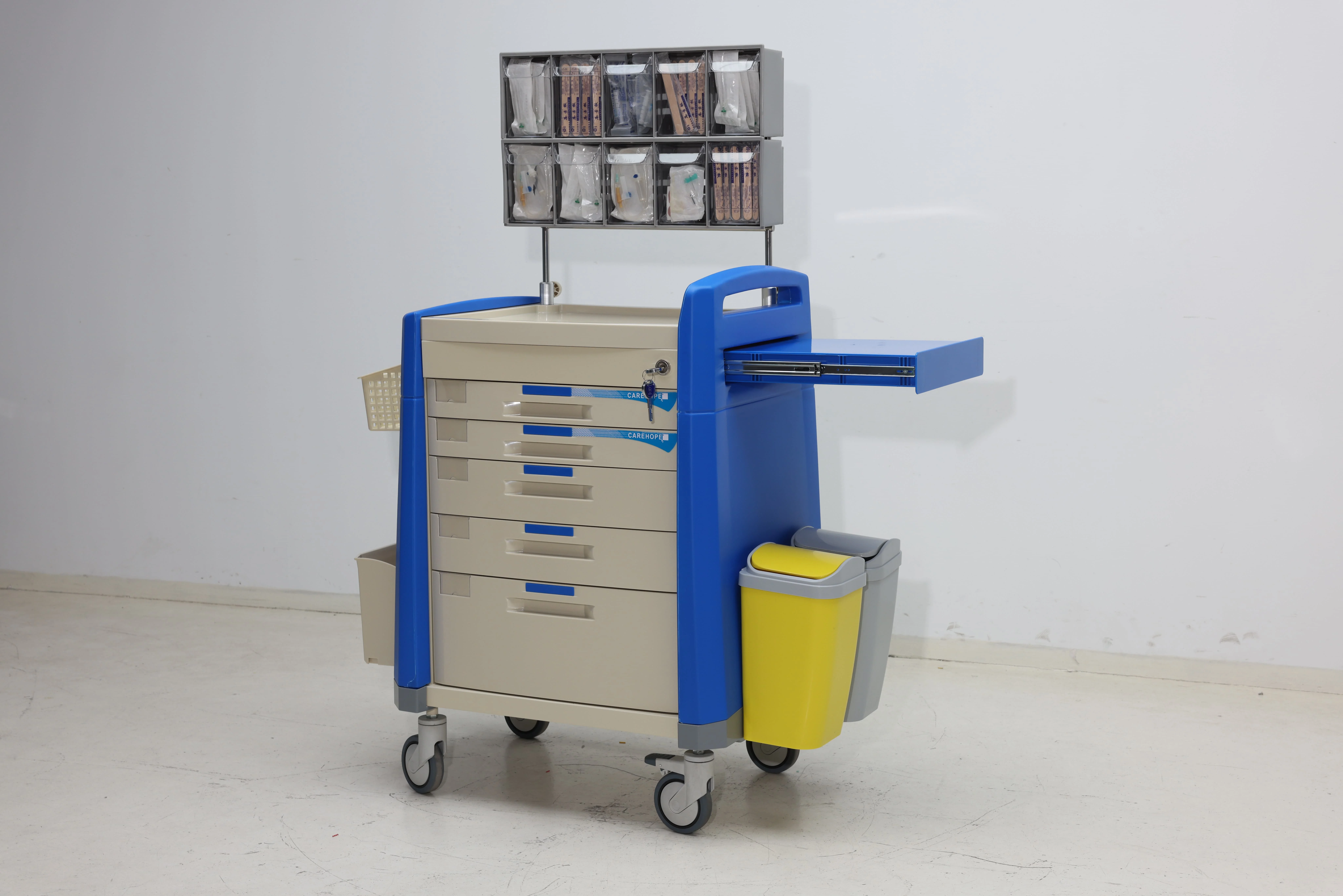 Modern ABS Mobile IV Therapy Station with Expandable Work Surface Convenient for Hospital Mall Hotel Supermarket Use 3