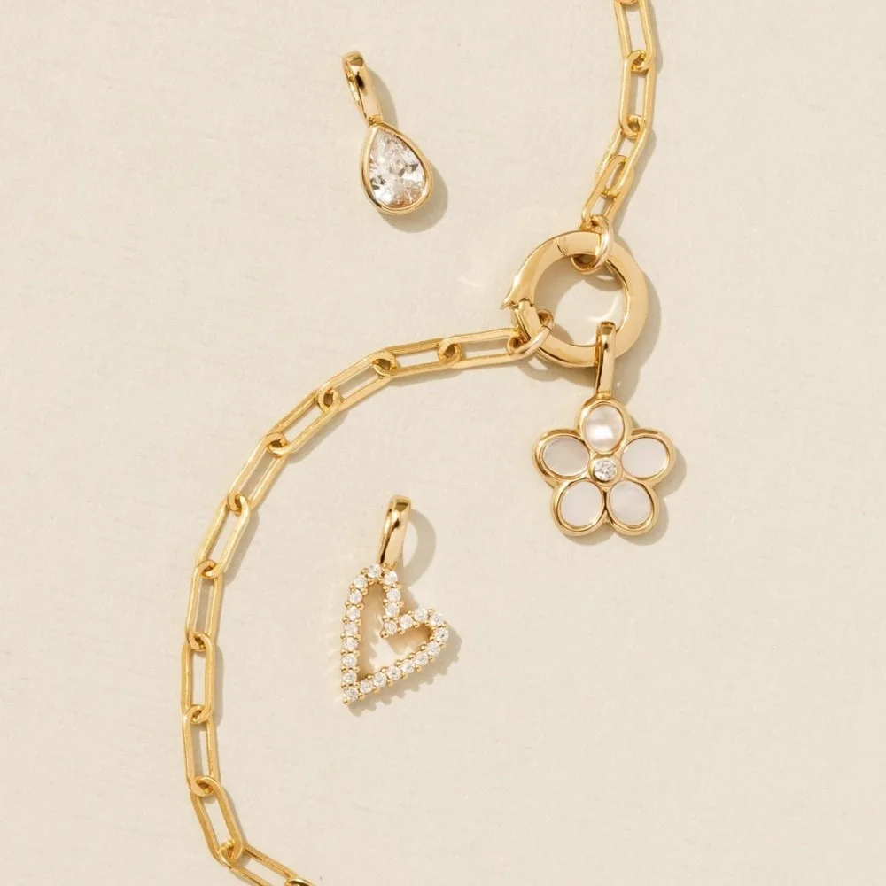 2026 Trendy Jewelry - Stainless Steel Crystal Heart-shaped Flower Drop-shaped Pendant - Attractive Women's Bracelet