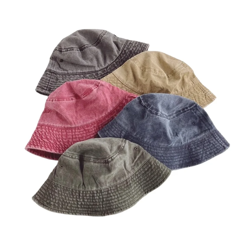 Custom Logo Plain Vintage Washed Hats 