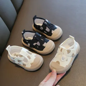 Toddlers Soft Bottom Cartoon Baby Summer Shoes Wholesale Baby Shoes Canvas Baby Walking Shoes