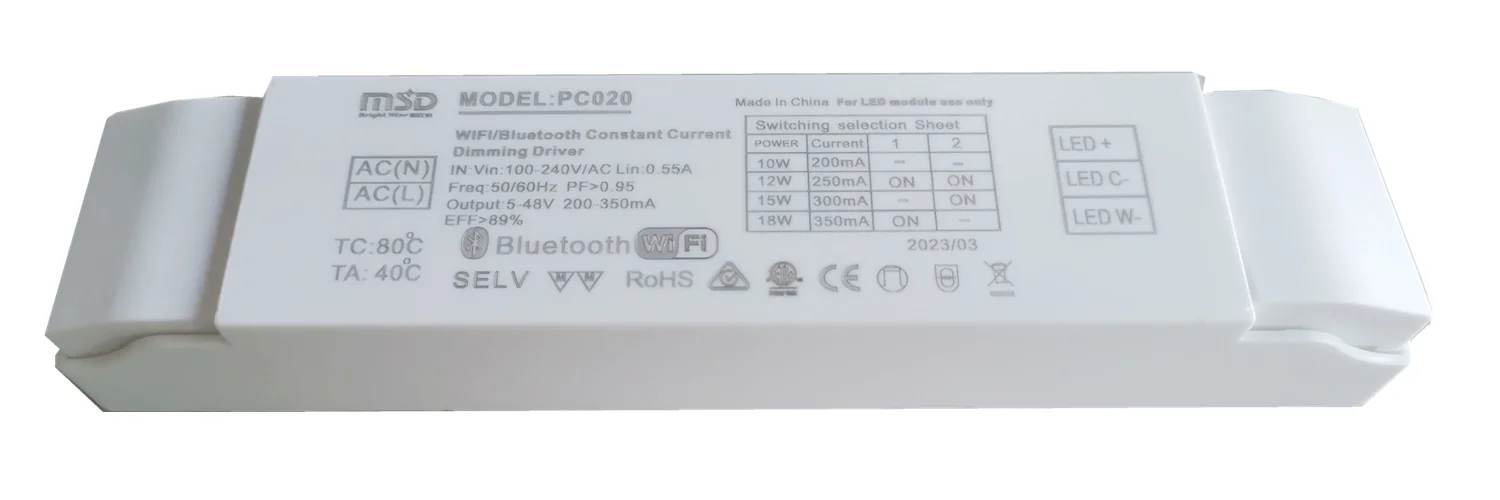 10W 350mA Constant Current Smart Home Zigbee Wifi Tuya Dali Dimming Led Driver for Led Lights