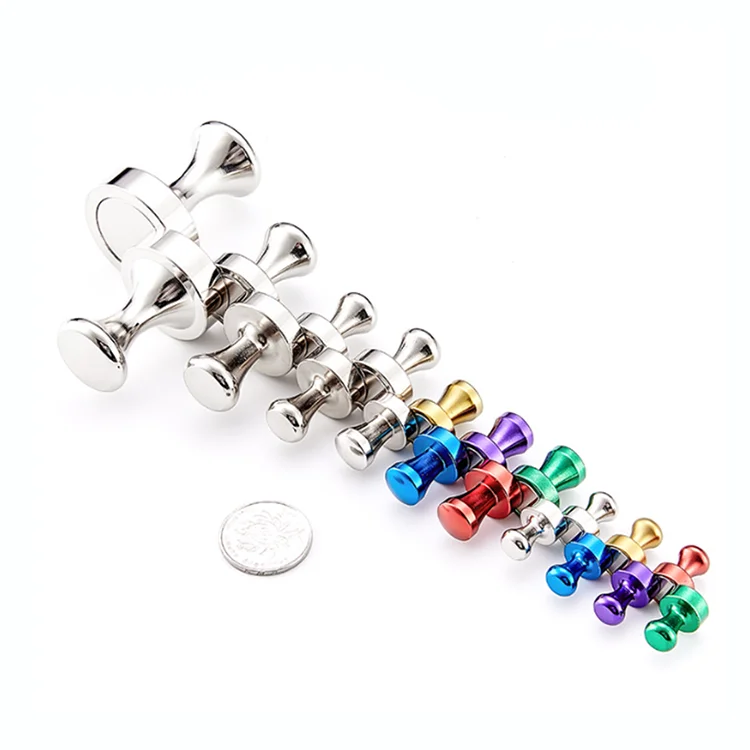 Balin Colored Refrigerator Office Magnetic Neodymium Push Pin Magnets Whiteboard with Strong Holding Force for Kitchen