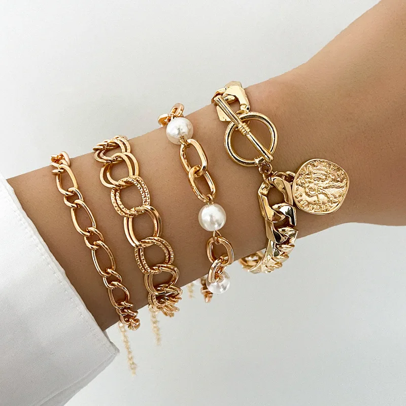 Wide pearl bracelet in a trendy ethnic look  sandmade desert design