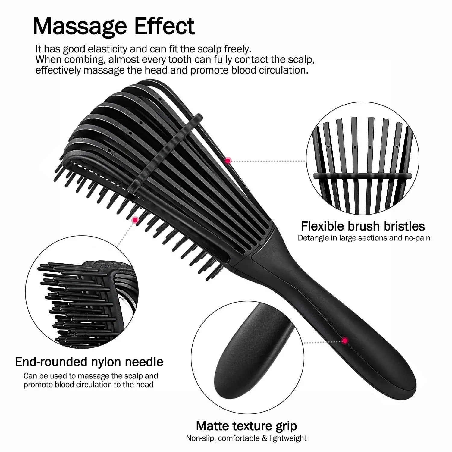 Factory Sale Custom Logo Private Label Hair Brush Scalp Massage Curly ...