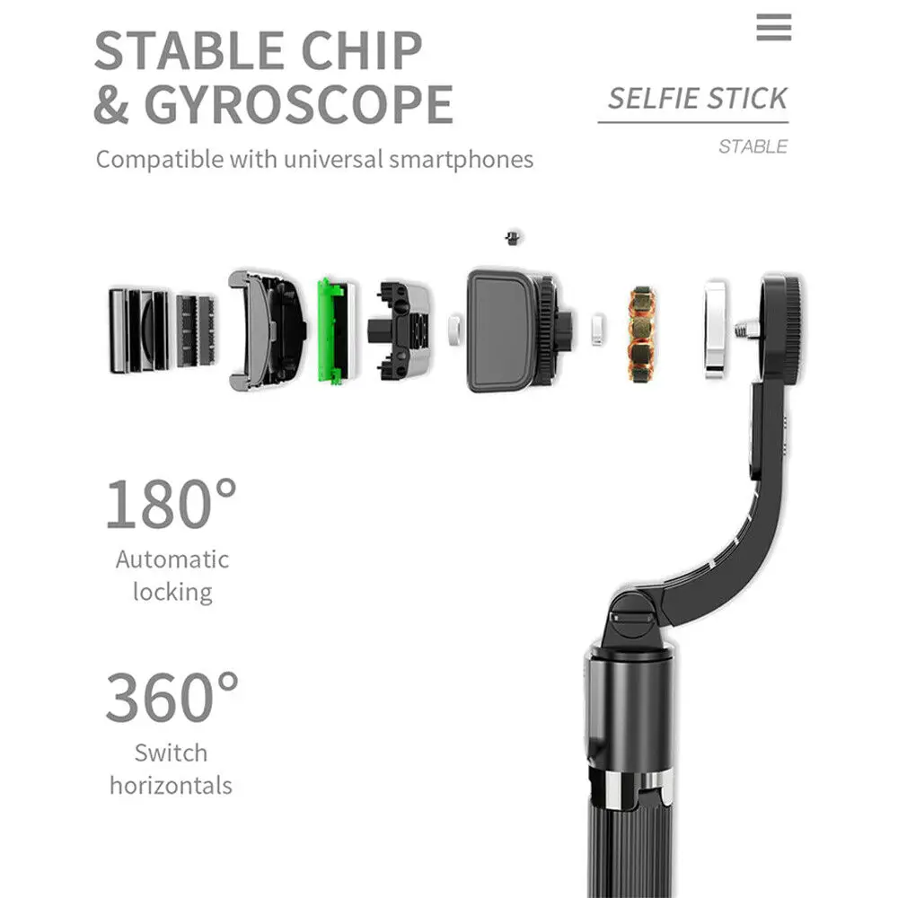 L08 Handheld Gimbal Stabilizer Mobile Phone Selfie Stick Holder Adjustable Stand