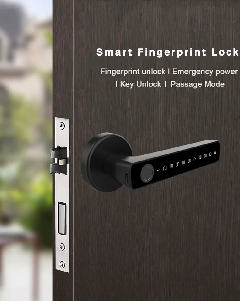 Glomarket Tuya Ble Smart Lock Security Electronic Keyless Smart Door Handle Lock Indoor Room Lock