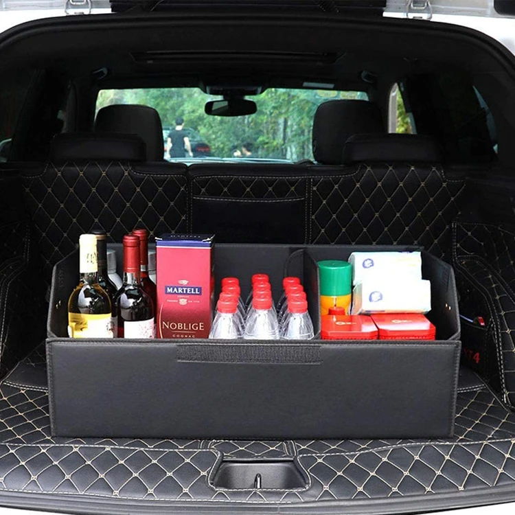 Leather Custom Car Trunk Storage Box Foldable Car Storage Box Can Be Easily Expanded to Meet the Needs of Any Car Organization