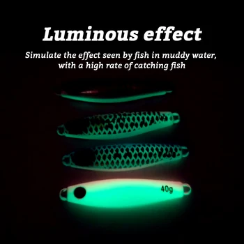 New Sinking Metal Jig 30g 40g 60g 80g 100g Slow Pitch Jigging Lure Metal Saltwater Fishing Bait – Metal Jig – view 5
