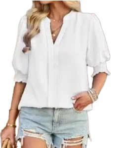 JAC228 F24525 Women's Long Casual Tops Breathable Knitted Fabric with Patchwork Pattern