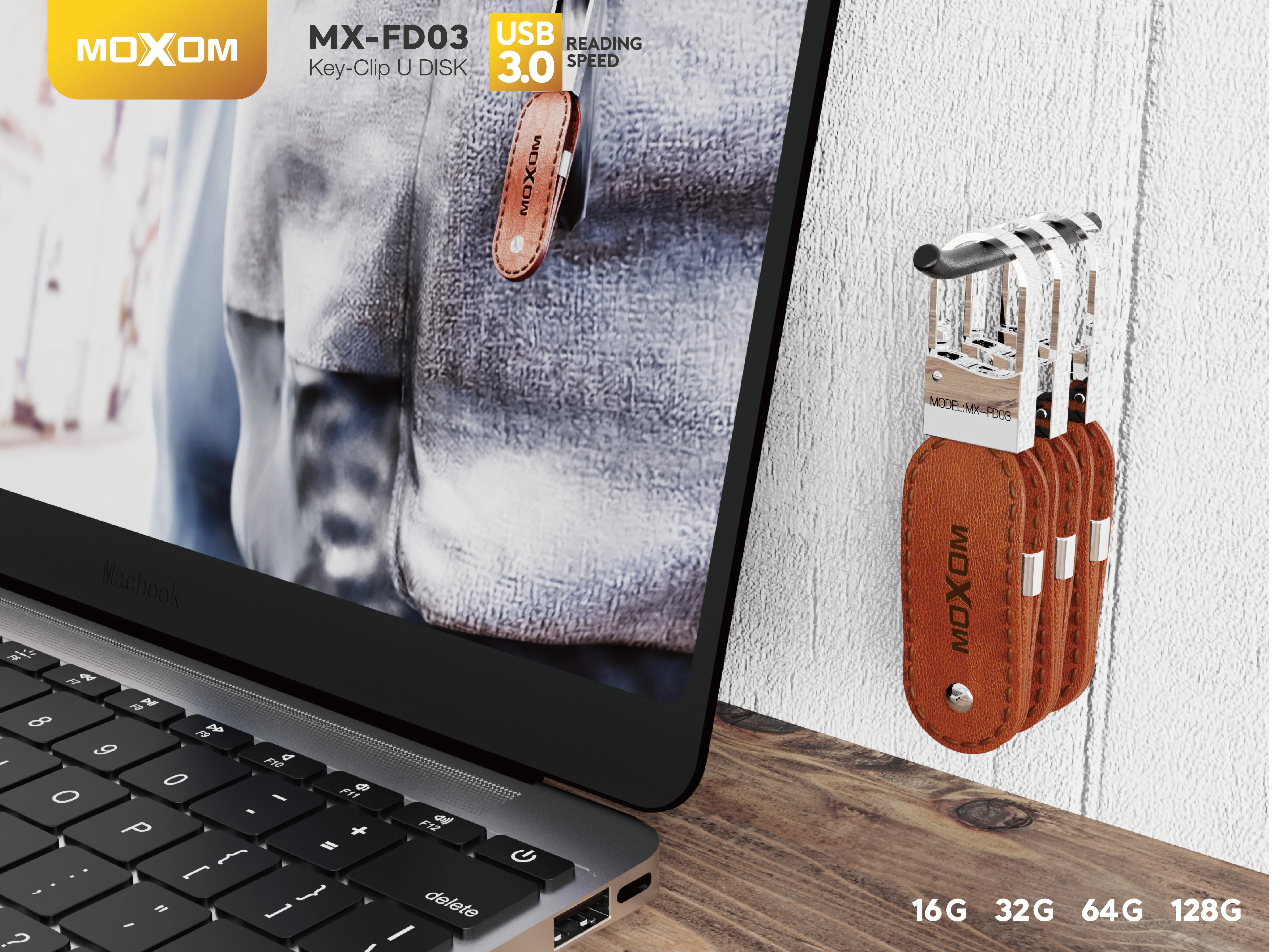 MOXOM Pendrive USB Flash Drive - Custom Logo & High Capacity
