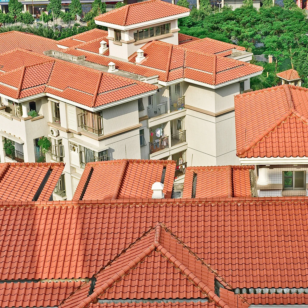 Synthetic Spanish s Type Red Clay Roof Clay Tiles Ceramic