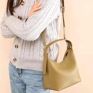 Manufacture Direct Wholesale Crossbody Underarm Handbags Genuine Leather Cowhide Tote Bag for Women's Shoulder Bags