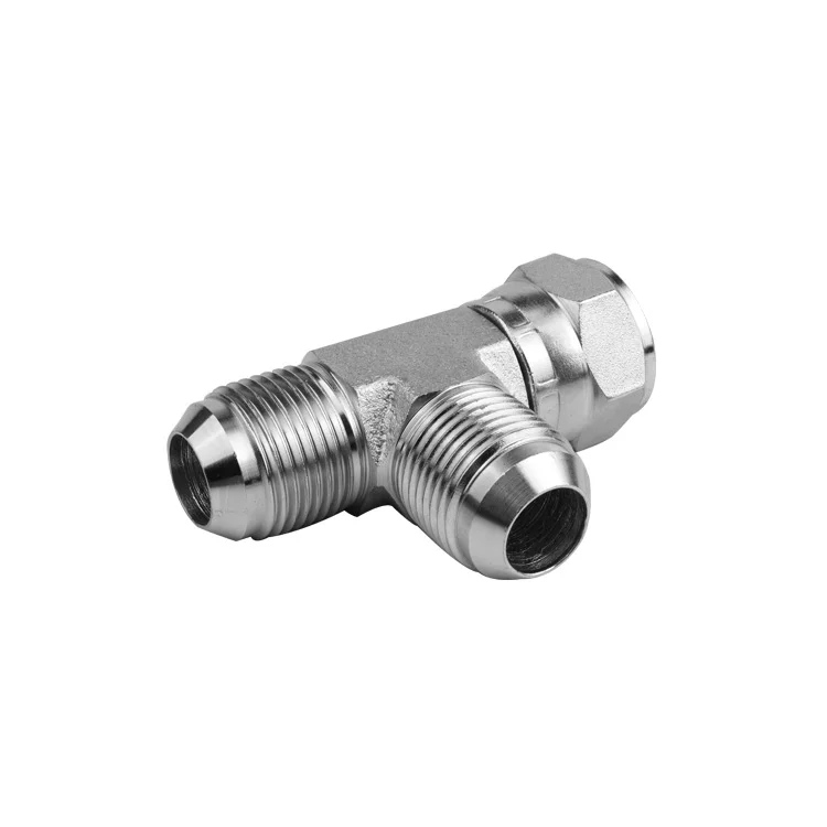 Zinc Plated Steel Male Female Jic Hydraulic Run Tee Fittings 37 Degree ...