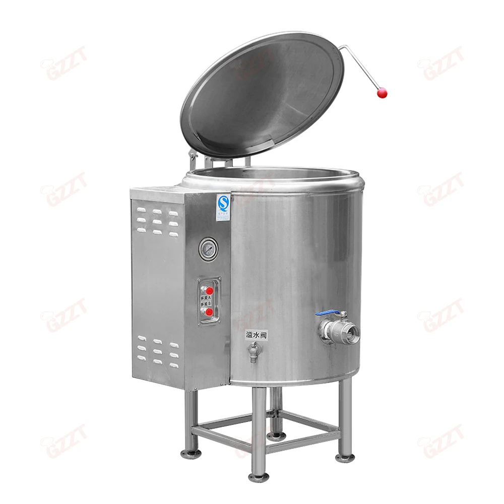 IT-CSB 60L - 600liter Large Water Double Jacketed Boiling Pot Commercial Kitchen Gas Electric Soup Kettle Jacketed Boiling Pan