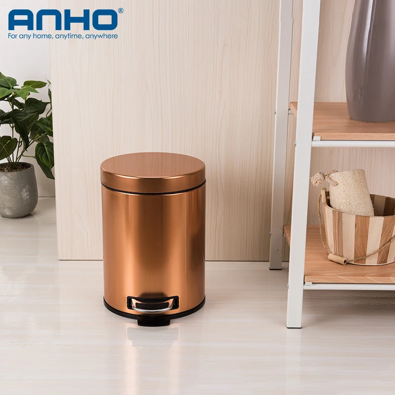 Мусорная корзина круглой формы с педалью 7 л