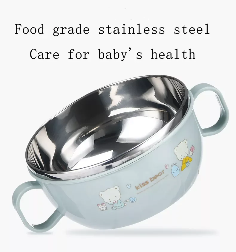 Горячая Распродажа BPA бесплатно для малышей из нержавеющей стали детская посуда столовая тарелки кормления столовые сервизы детский обеденный