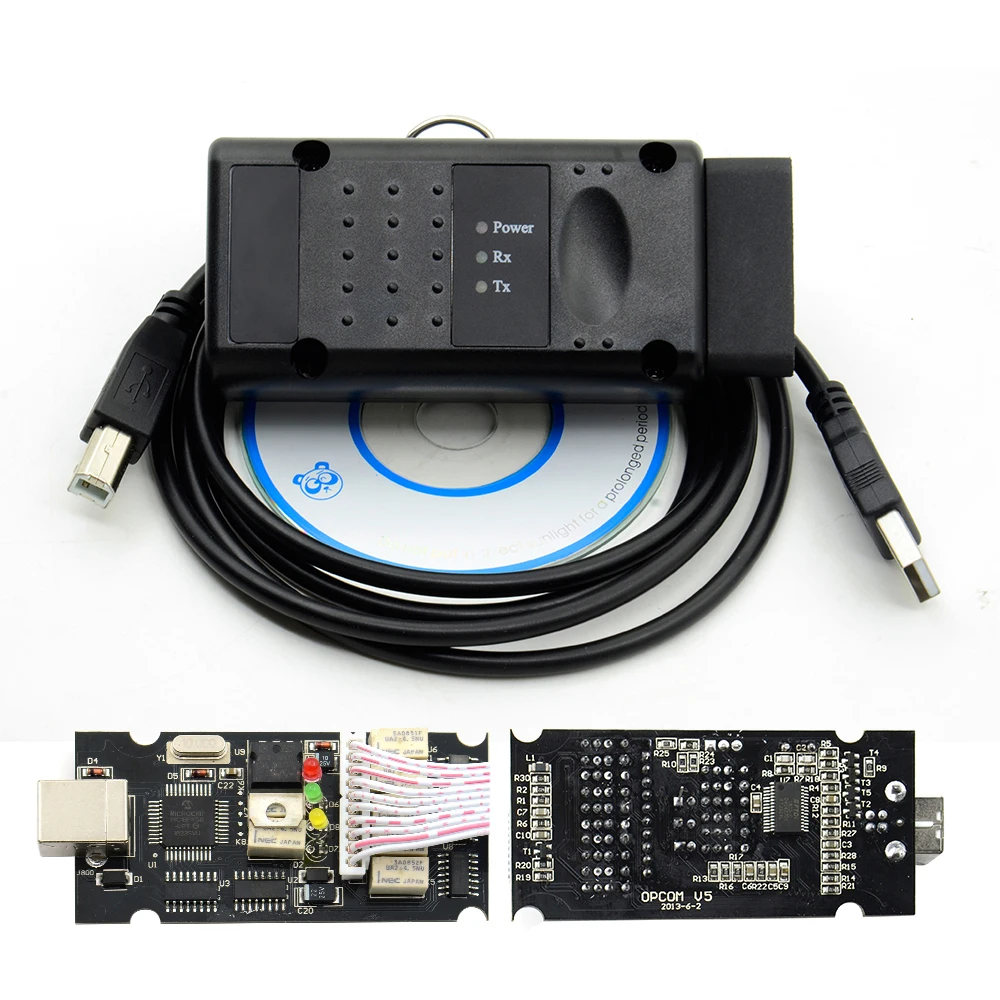 OPCOM V1.70 Flash ažuriranje firmvera OPCOM V5 za Opel Auto Dijagnostički kabel za Opel OP-COM PIC18F458 CAN BUS OBD2 Auto Alati