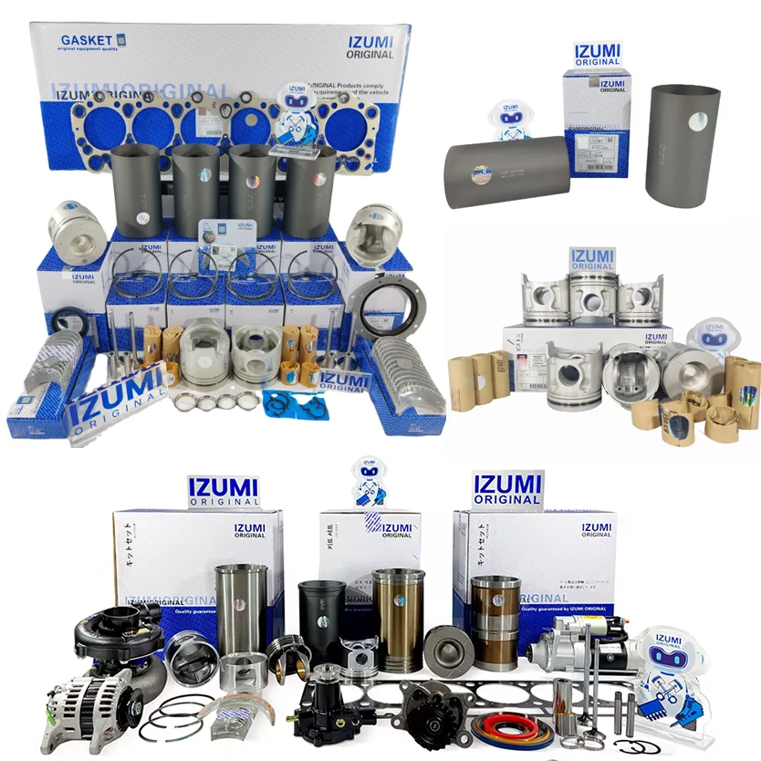 IZUMI ORIGINAL 6D34 6D34TC Diesel Engine Parts Overhaul Rebuild Repair Liner Kit FOR MITSUBISHI