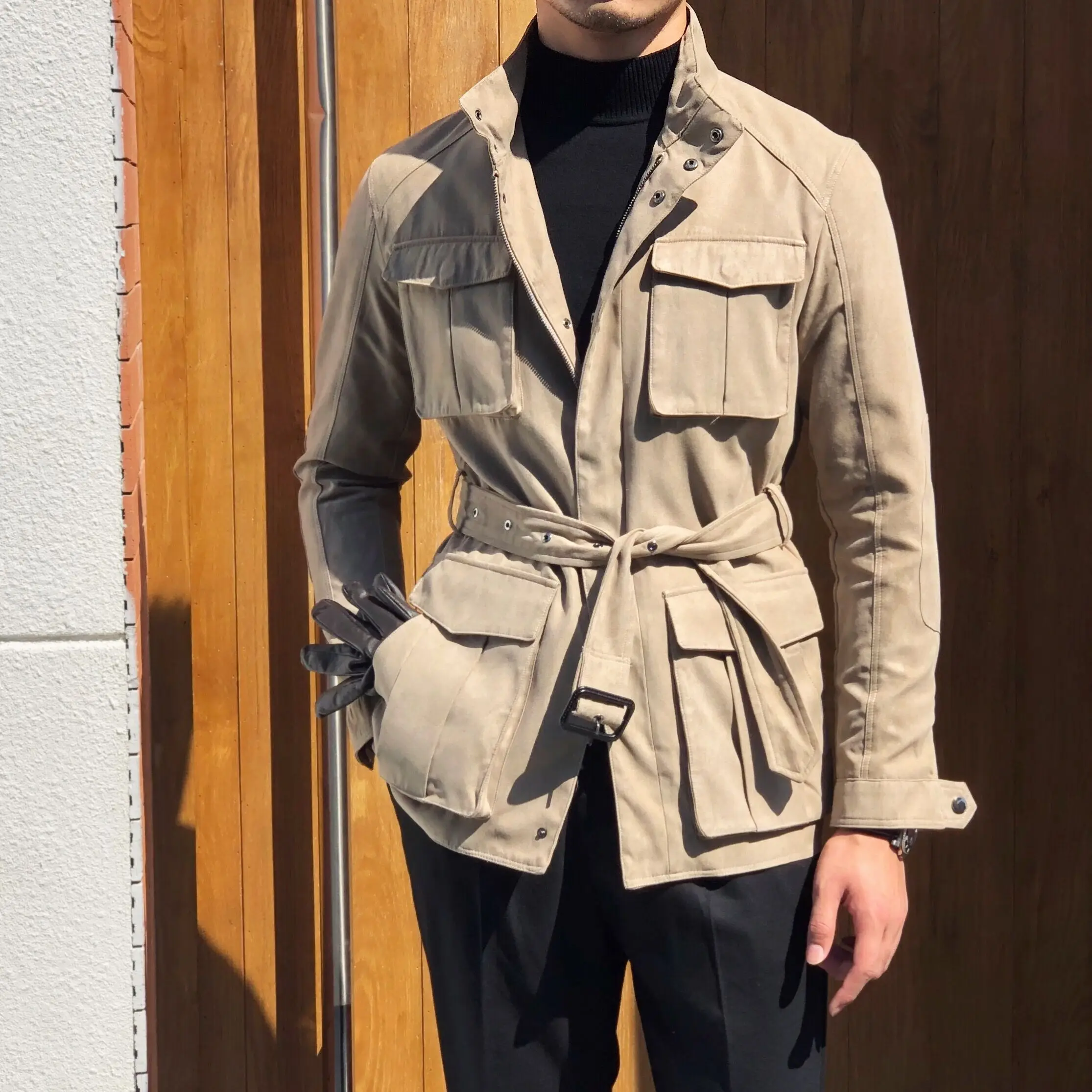 Shop Autumn/winter Italian Suede Hunting Jackets for Men