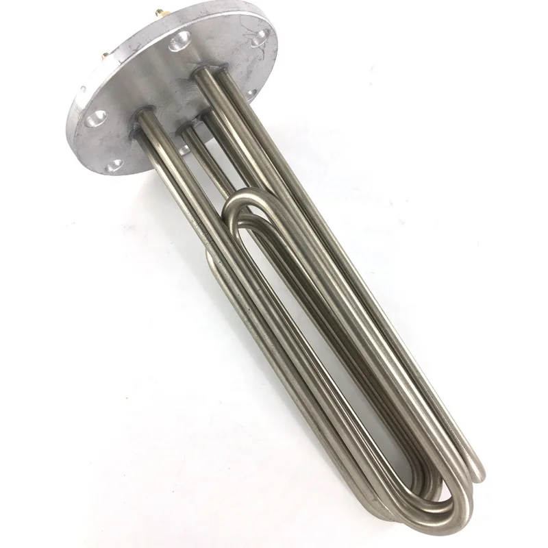 220V 440V 6KW Electric Flange Tubular Heater Stainless Steel Water Immersion Heating Element for Industrial Boiler Water Tank