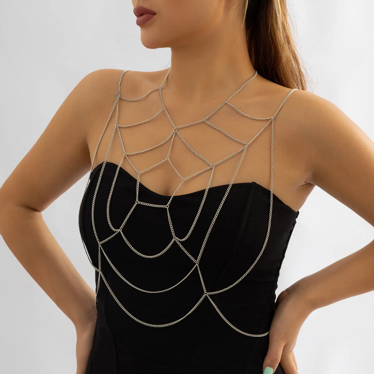 DAIHE Sexy Jewelry Tassel Chest Summer Beach Bikini Bra Chain Body