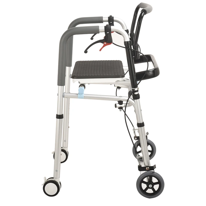 Cart Walk Aids 4 Wheel Walker Rolator, Aluminum Walker With Wheel for Elderly