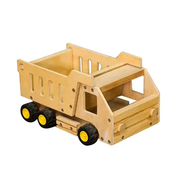 Factory wholesale custom children's puzzle assembled wooden toy car