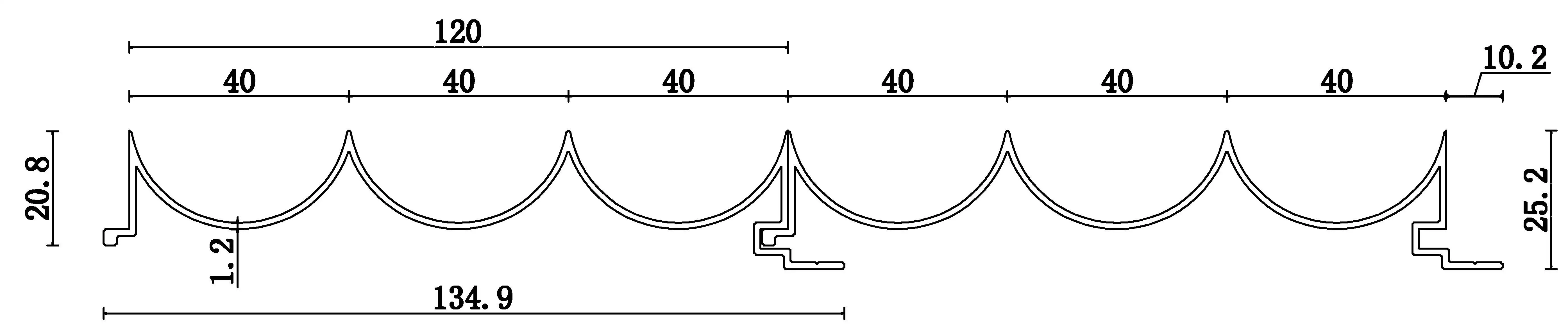 From China Custom Aluminium Sheet Batten Curtain Wall Decor Extrusion