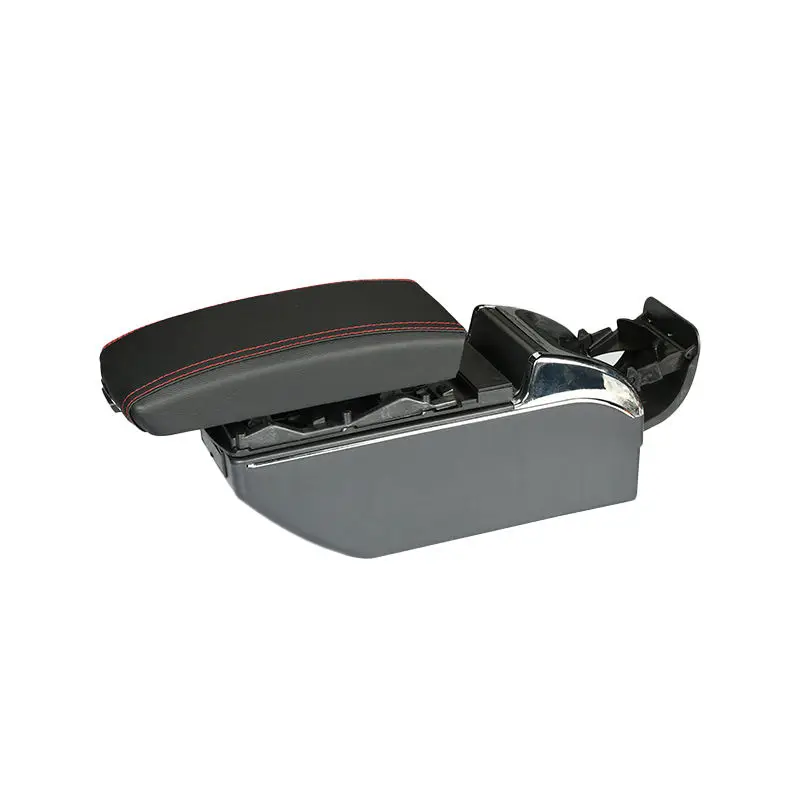 product car storage case black armrest box center console organizer-8