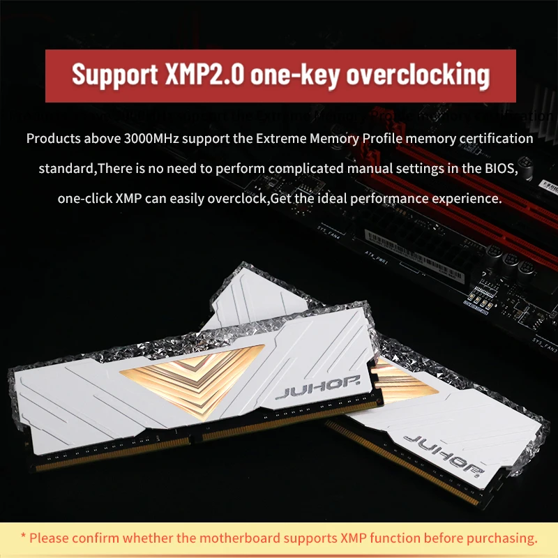 JUHOR DDR4 RGB 3600mhz 32GB/16GB RAM for Desktop - Stock Available