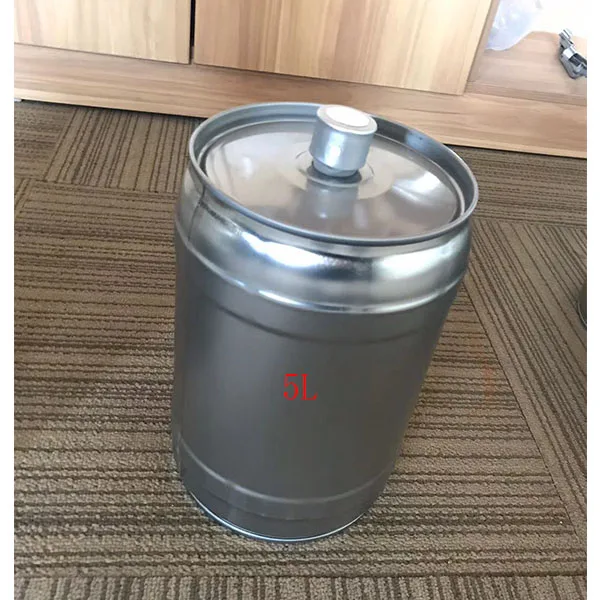 5 Liter Empty Ronud Beer Barrel Keg 5l Beer Can