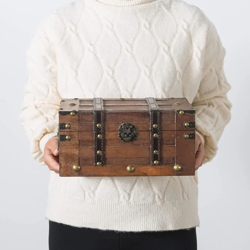 Wholesale Custom Multi-function Decorative Wood Box With Lid Chest Trunk Alexander Small Wooden Storage