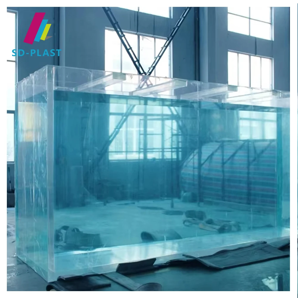 SUN-DECOR Custom Acrylic Aquarium Fish tank Large Rectangle for Marine