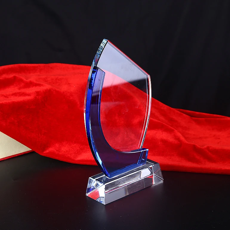 Custom Souvenir Acrylic Plaque Sail Arrow Blank Crystal Award Trophy