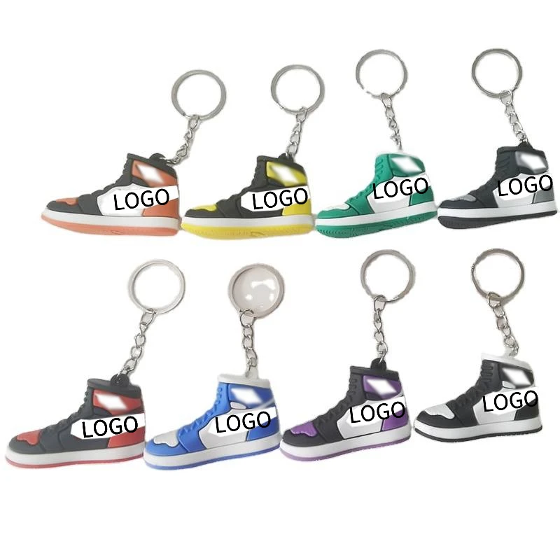 Wholesale 3d Plastic Shoes Sneaker Keychain Custom Sneaker Keychain