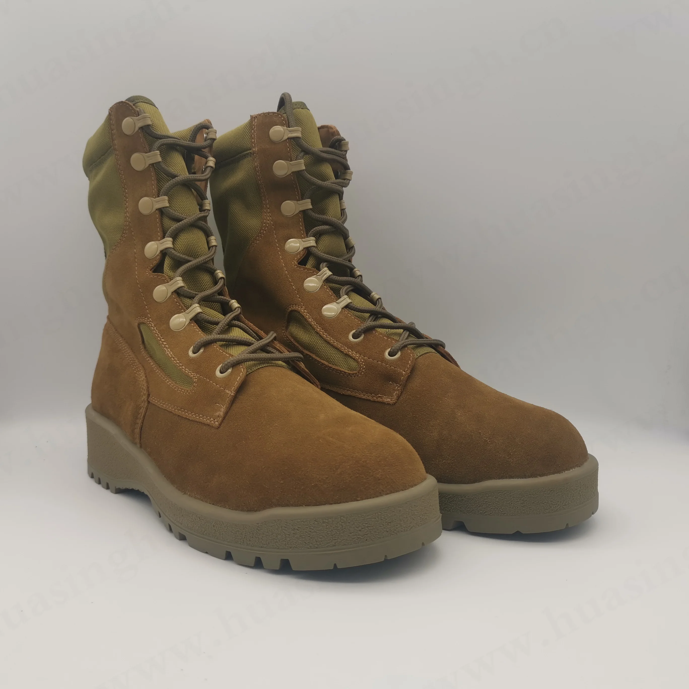 XC Salable in Chile Leather Fighting Steel Toe Hot Weather Desert Tactical Boots Coyote Color Belleville 8 Inch Unisex HSM056